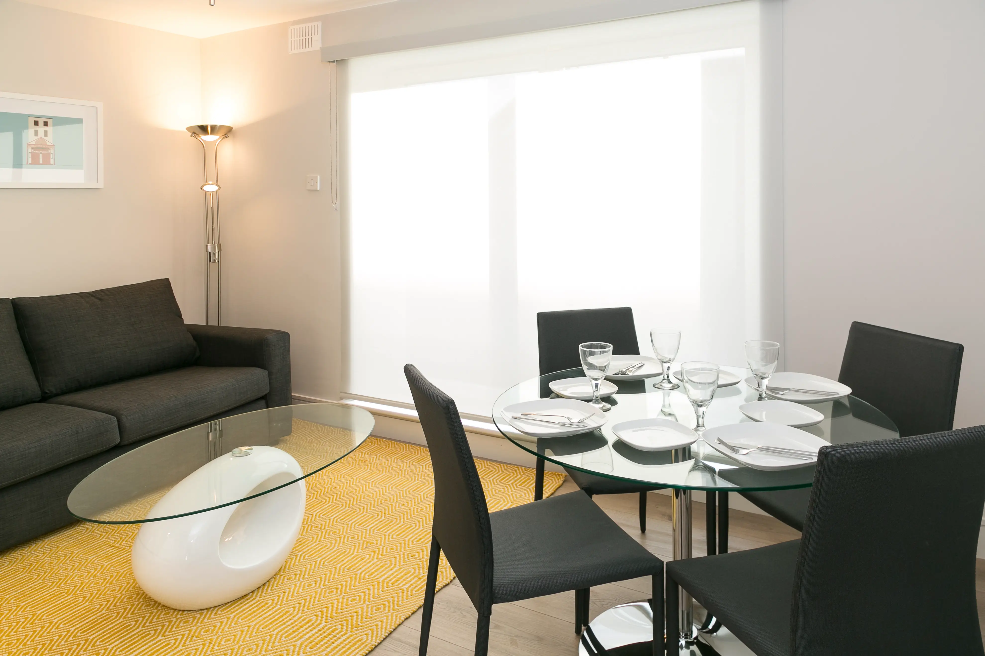 Corporate apartment with modern furnishings